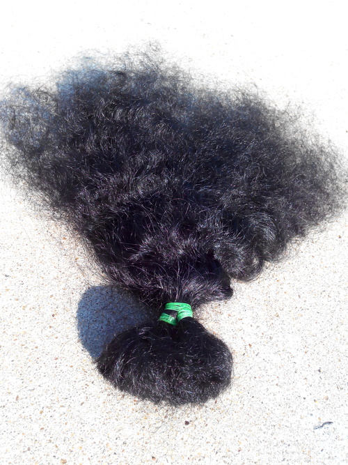 Curly Indian Hair - Non Remy Human Hair , Black Color for Baby Girls, Girls, and Women
