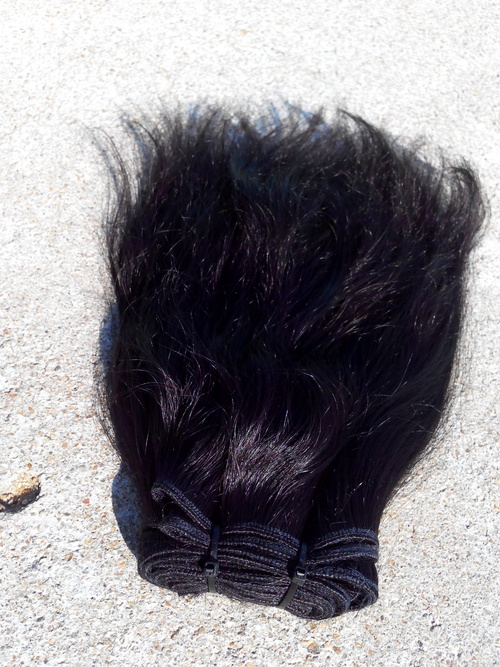 Hair - Non Remy Indian Human Hair | Black Color, Ideal for Baby Girls, Girls, Women