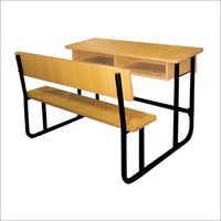 Wooden School Bench