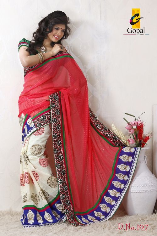 Embroidered Designer Saree