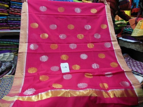 Chanderi silk zari sarees
