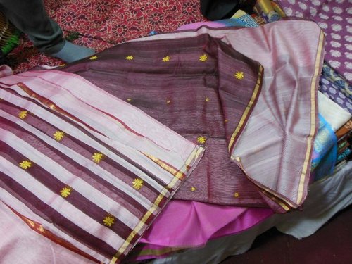 Chanderi silk zari suits