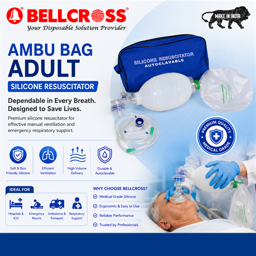 Silicon Ambu Bag Adult - Color: Blue