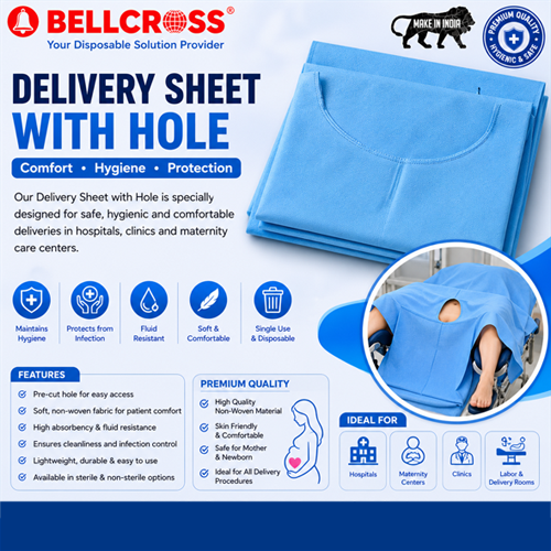 Delivery Sheet With Hole - Color: Blue