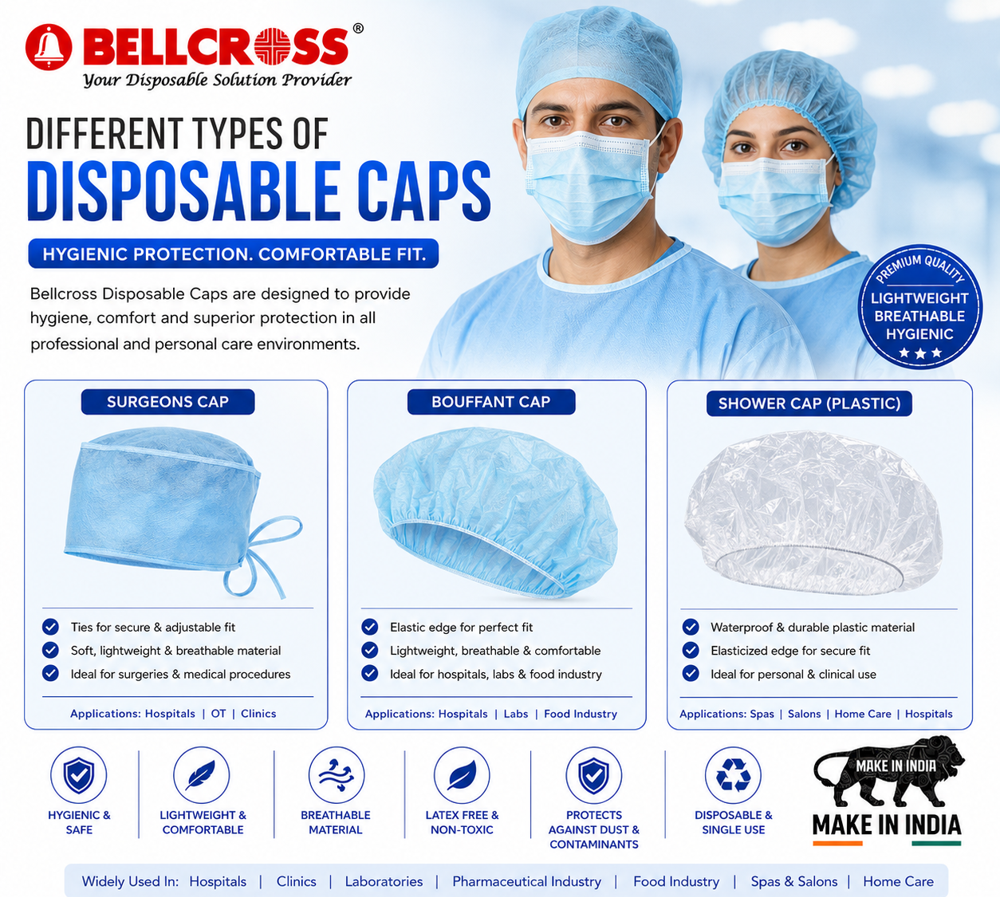 Medical Disposable Cap - Color: Blue