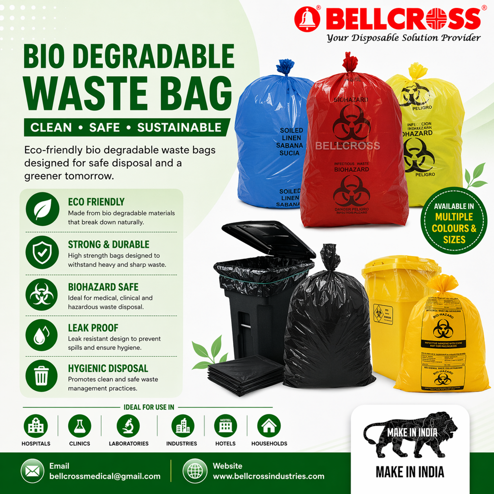 Autoclave Disposal Oxo Bio Degradable Bags - Color: Red