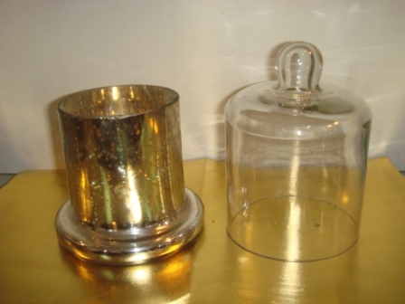 Dining Tea Light Holder With Glass cover