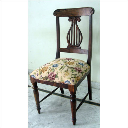 Upholsterd Dining Chair - Sheesham Wood, 45x45x90 cm, Brown | Comfortable Seating, Elegant Design, Stylish Fabric Upholstery