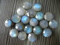 Labradorite Round Shape Rose Cut - Natural Gemstone 2-10mm, Greyish Blue Iridescent, Polished Surface