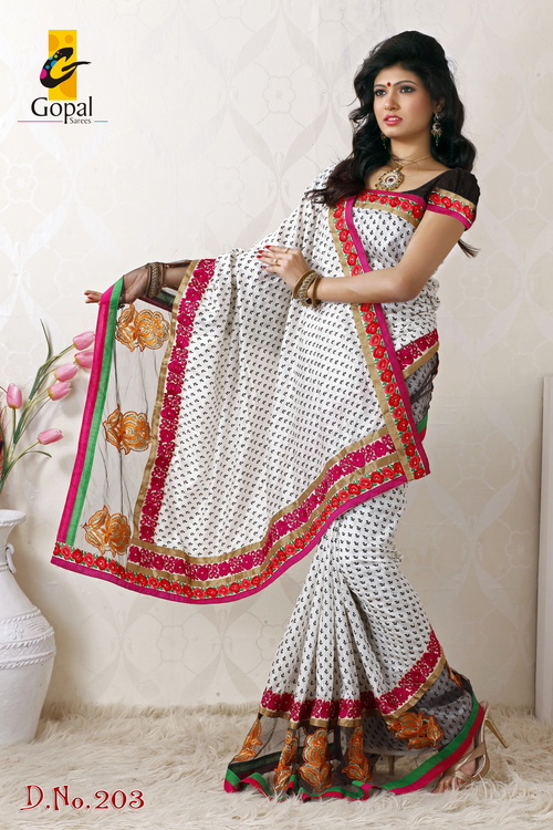 Designer Twill Print Saree
