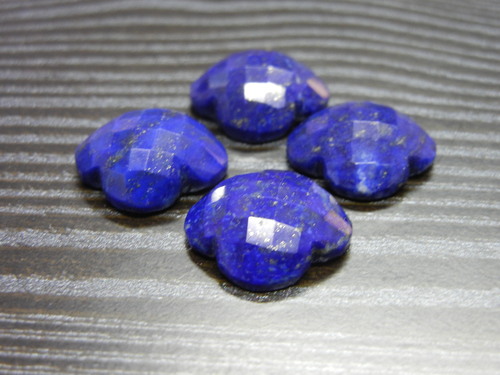 Lapis Flower Cut Gemstone