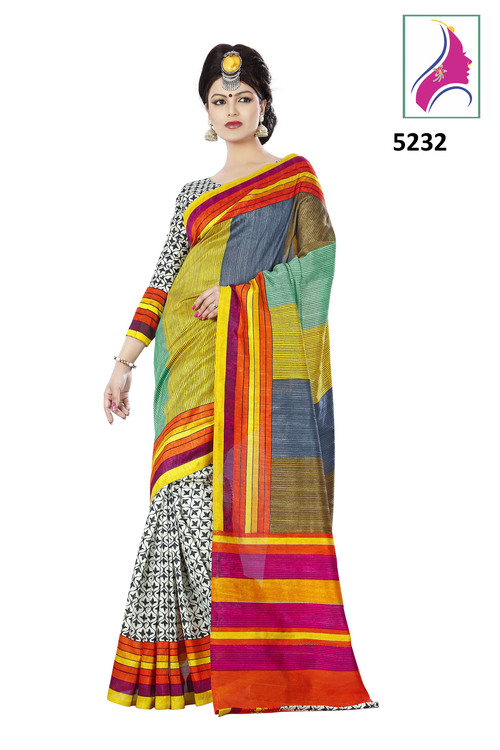 Riti Riwaz-5232 Multi Color Sparkling Summer Silk Saree at Best Price ...