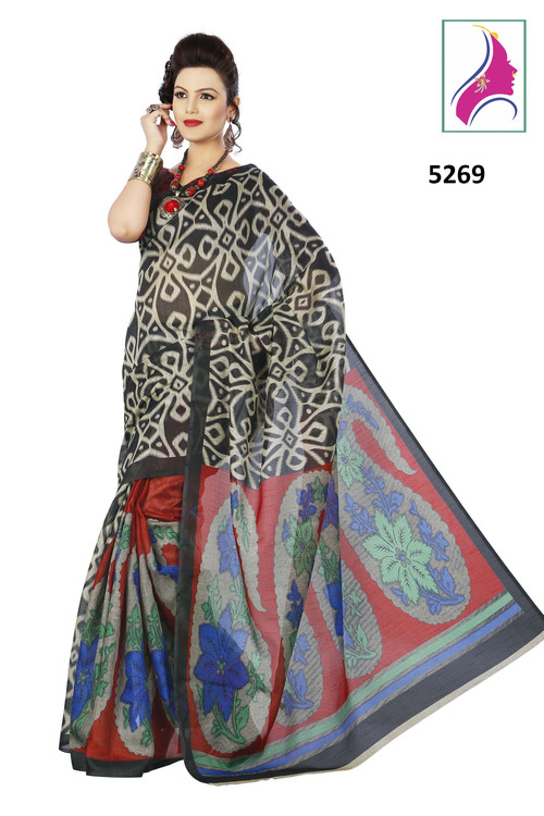 Riti Riwaz-5269 Black Impressive Summer Silk Saree