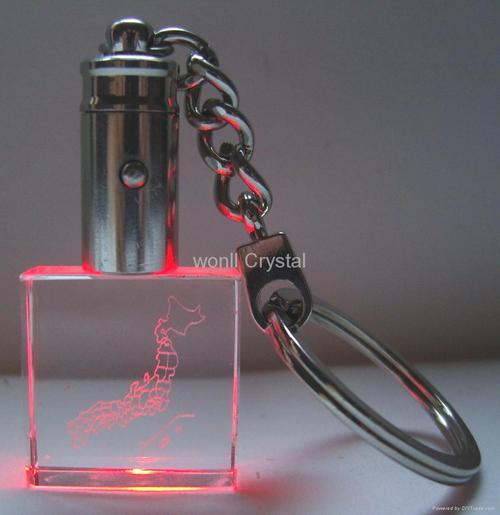 Light Keychain - Metal & Acrylic, 20x15x30mm, Red | Bright LED Light, Durable & Portable Design, Convenient 5cm Chain Length