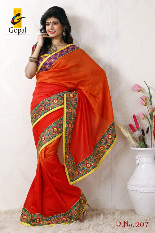 Traditional Embroidered Saree