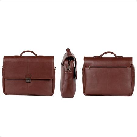 Folders - Leather, 15x12x5 Inches, Brown | Durable Material, Multiple Compartments, Easy to Carry, Water Resistant, Top Handle, Secure Clasp Closure