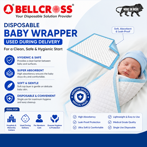 Baby Wrapper - Color: White And Blue