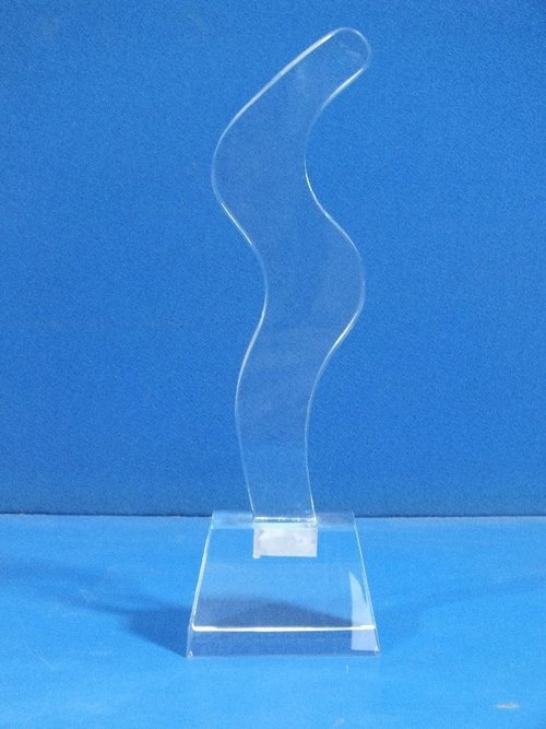 Crystal Trophy - Crystal, 240x40x15 mm, Clear | Elegant Design, Crystal Clarity, Award Recognition, Square Base, Gift Box
