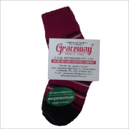 Socks - Wool Material, Machine Knitted, Maroon Color | Embroidered Pattern, Suitable for Rainy, Spring, Summer, and Winter Seasons, Daily Wear