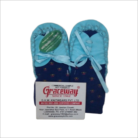 Kids Socks - Wool Knit, Printed Design | Blue & Sky Blue, Daily Wear for Winter Season