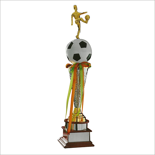 Football Trophy - Aluminium, 12 Inch, Golden | Sport Trophy Award, Customizable Souvenir, 200 Grams, Impressive Design, Robust Build