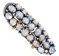 Gold Diamond Moonstone Ring