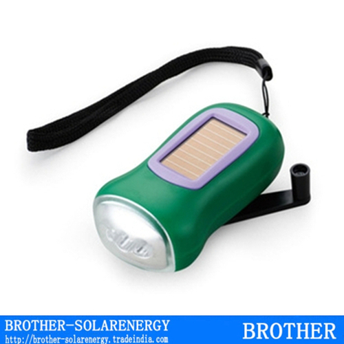 Mini Solar LED Dynamo Flashlight