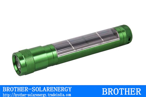 Metal Portable LED Outdoor Solar Flashlight