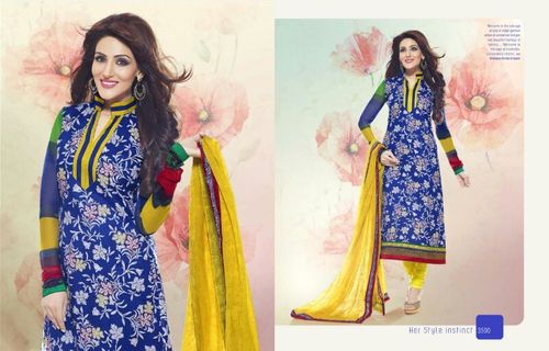 Printed Cotton with pure Dupatta
