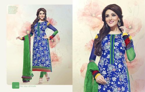Printed pure Cotton with pure Dupatta