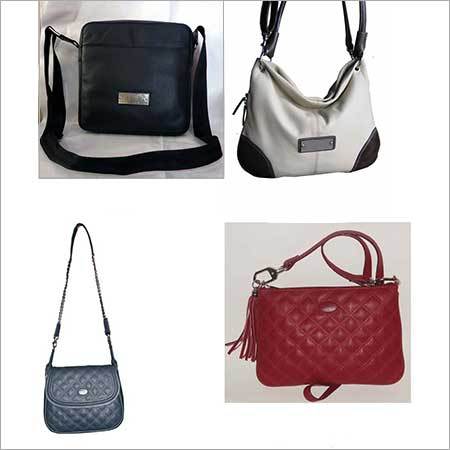 White Black & Red Leather Shoulder Bag