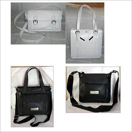 White & Blavk Ladies Shoulder Bag