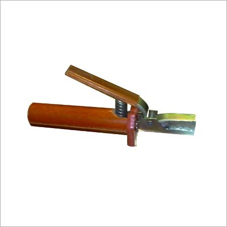 Welding Electrode Holder - Metal & Plastic, 1/8-5/32 in, 300A | Insulated Handle, Spring-Loaded Jaw, Screw Connection