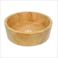 Sandstone Wash Basin - Round Shape, Variable Dimensions, Polished Finish | Durable Material, Easy To Clean, Elegant Design, Stylish Look