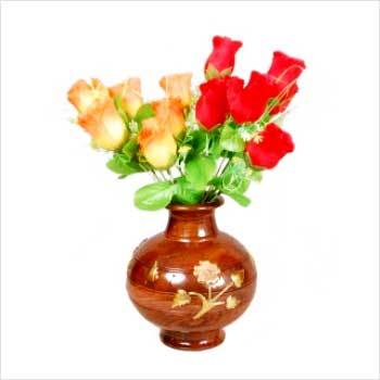 Wooden Flower Vase