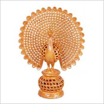 Handcrafted Wooden Peacock