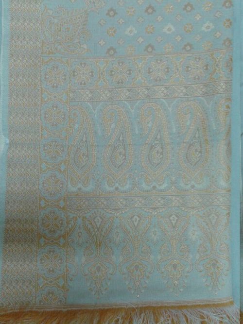 White Golden Shawl
