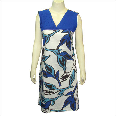 Tunics - Silk Blend, 36 Inches, Blue | Stylish Design, Comfortable Fit, Sleeveless, Floral Print