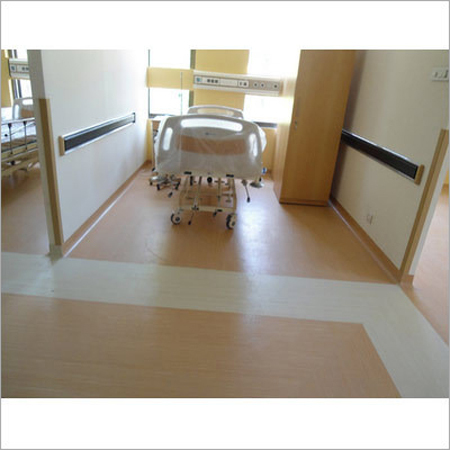 Brown & White Hospital Vinyl Flooring