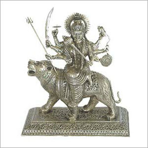 Durga Mata Silver Statue By BRB ARTS & JEWELS PVT. LTD.