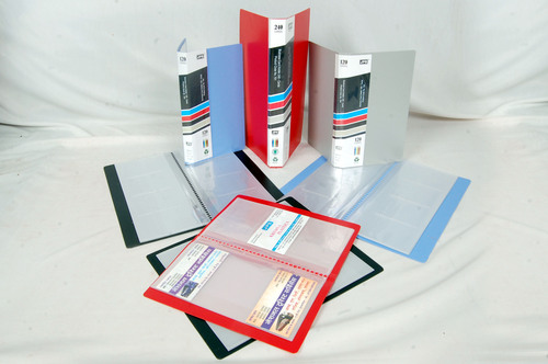 Visiting Album 120 3UP - Plastic A5 Red, Slip-in Closure | Secure, Organized, Portable Storage