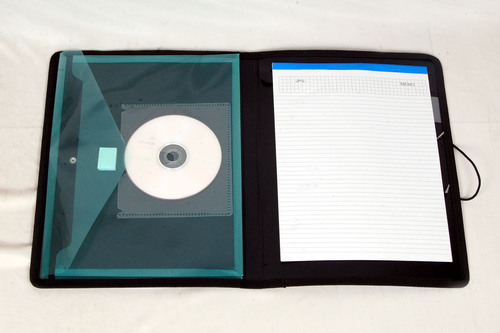 SW Elastic Conference Folder - Polyester, A4 Size, Black | Elastic Closure, Multiple Pockets, Portable Design