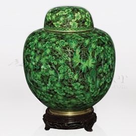 China Green Cloisonn Cremation Urn