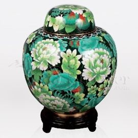 China Multi Color Cloisonn Cremation Urn