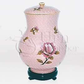 Dusty Rose Cloisonn Cremation Urn