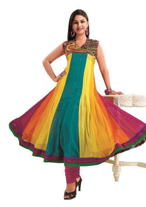 ISHIN Georgette Multicolor kurti