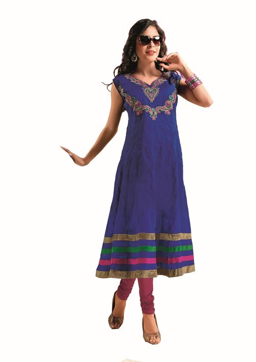 ISHIN Cotton Royal Blue kurti