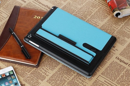 Multi-functional Amplification V-fold Stand Leather Case for apple ipad