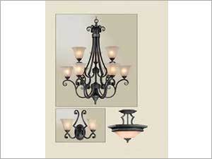 Iron Lamps - Wrought Iron, Variable Dimensions, Black Finish | Elegant Design, Durable, Multiple Light Bulbs, Easy Install, 1 Year Warranty
