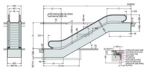 Эскалатор размеры чертеж